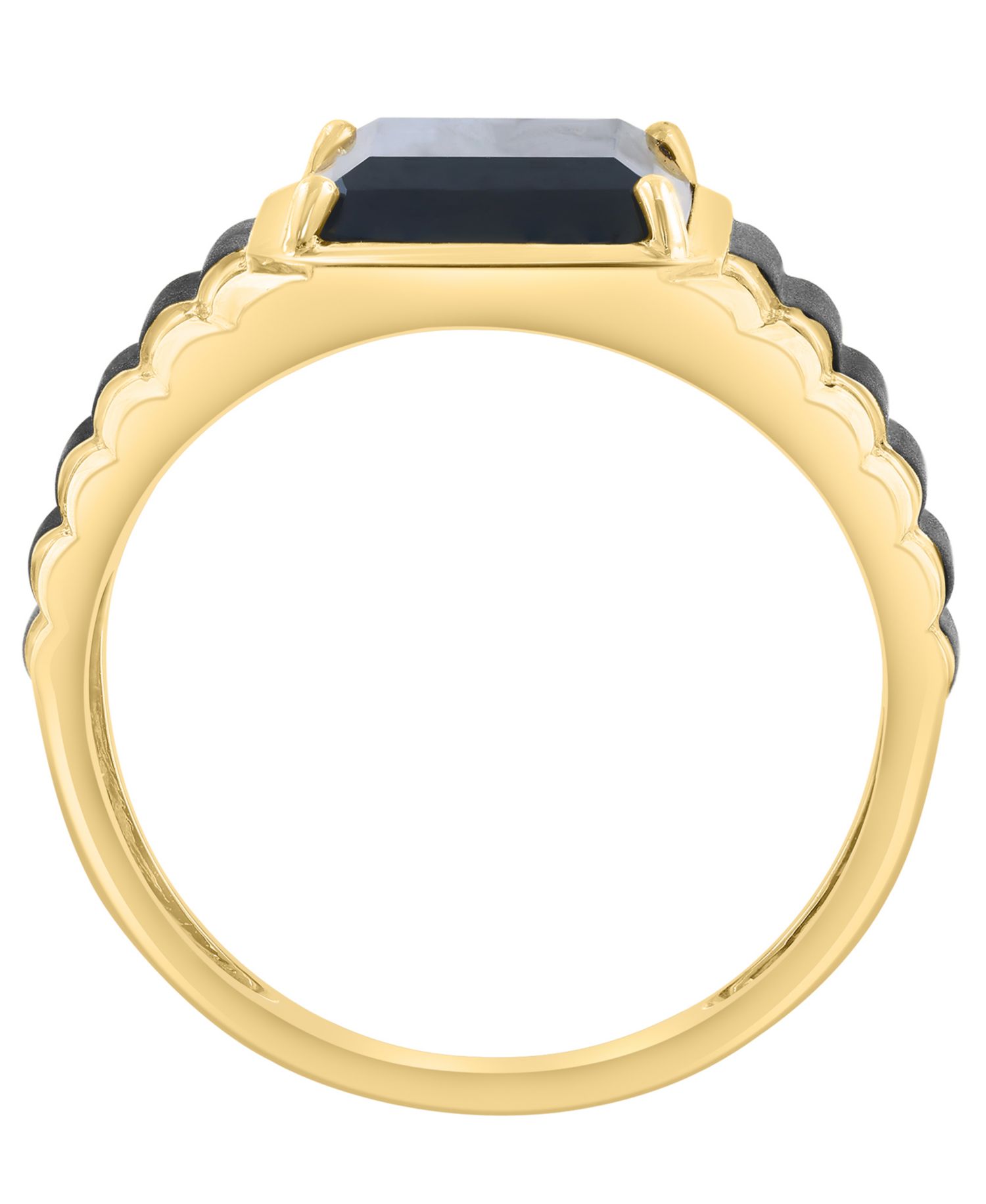 Men's Onyx Ring in 14k Yellow Gold