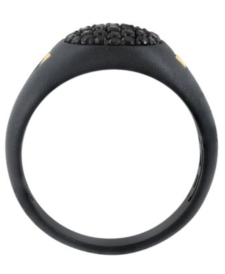 Men's Black Spinel (3/4 ct. t.w.) Ring in Sterling Silver
