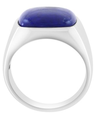 Men's Lapis Lazuli Ring in Sterling Silver