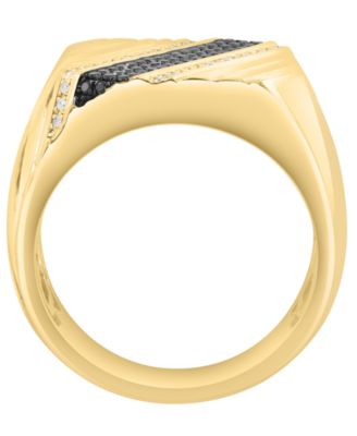 Men's Diamond (3/8 ct. t.w.) Ring in 14k Gold over Silver