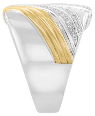 Men's Diamond (3/8 ct. t.w.) Ring in 14k Gold over Sterling Silver