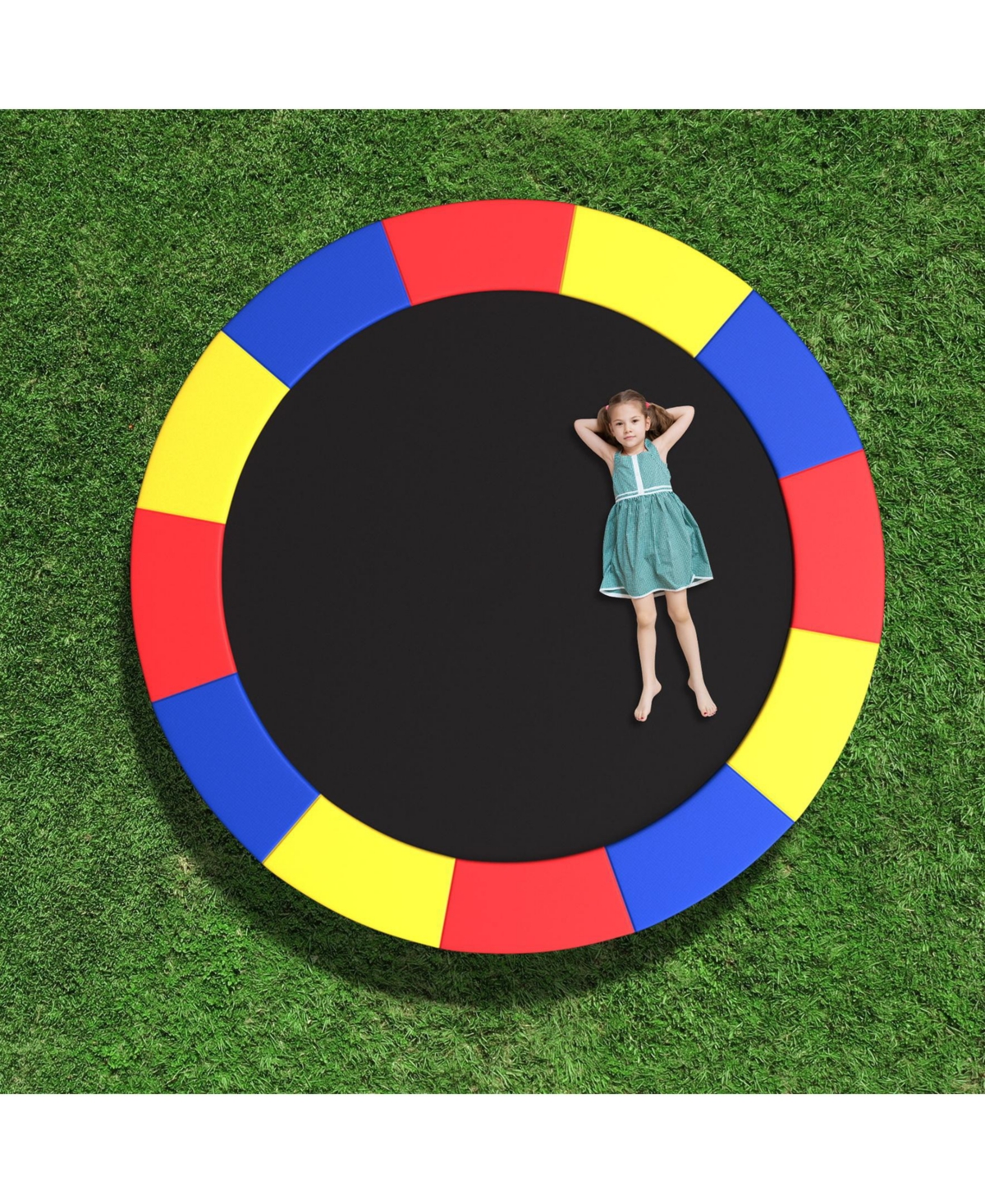 Sugift 8-16 Ft Trampoline Pad Replacement Safety Pad with Fixing Straps