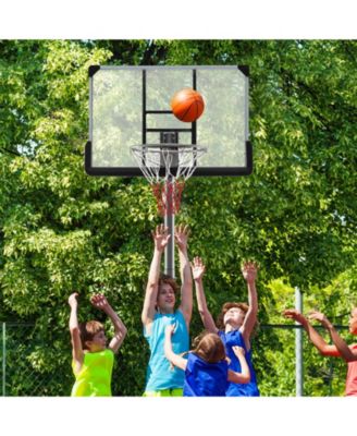 Basketball Hoop with 5.4-6.6FT Adjustable Height and 50 Inch Backboard-Black