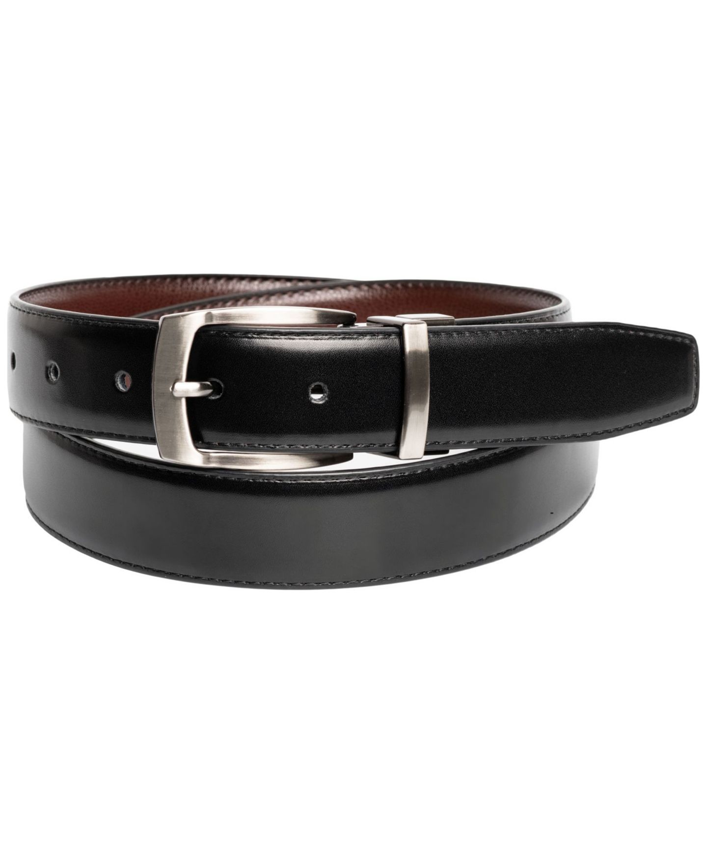 Мужской ремень Nick Graham Reversible Smooth Belt, цвет: Чёрный / Коричневый — фото 1