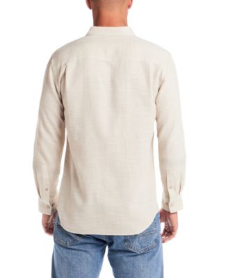 Men's Long-Sleeve Cotton Slub Pebble Dobby Shirt