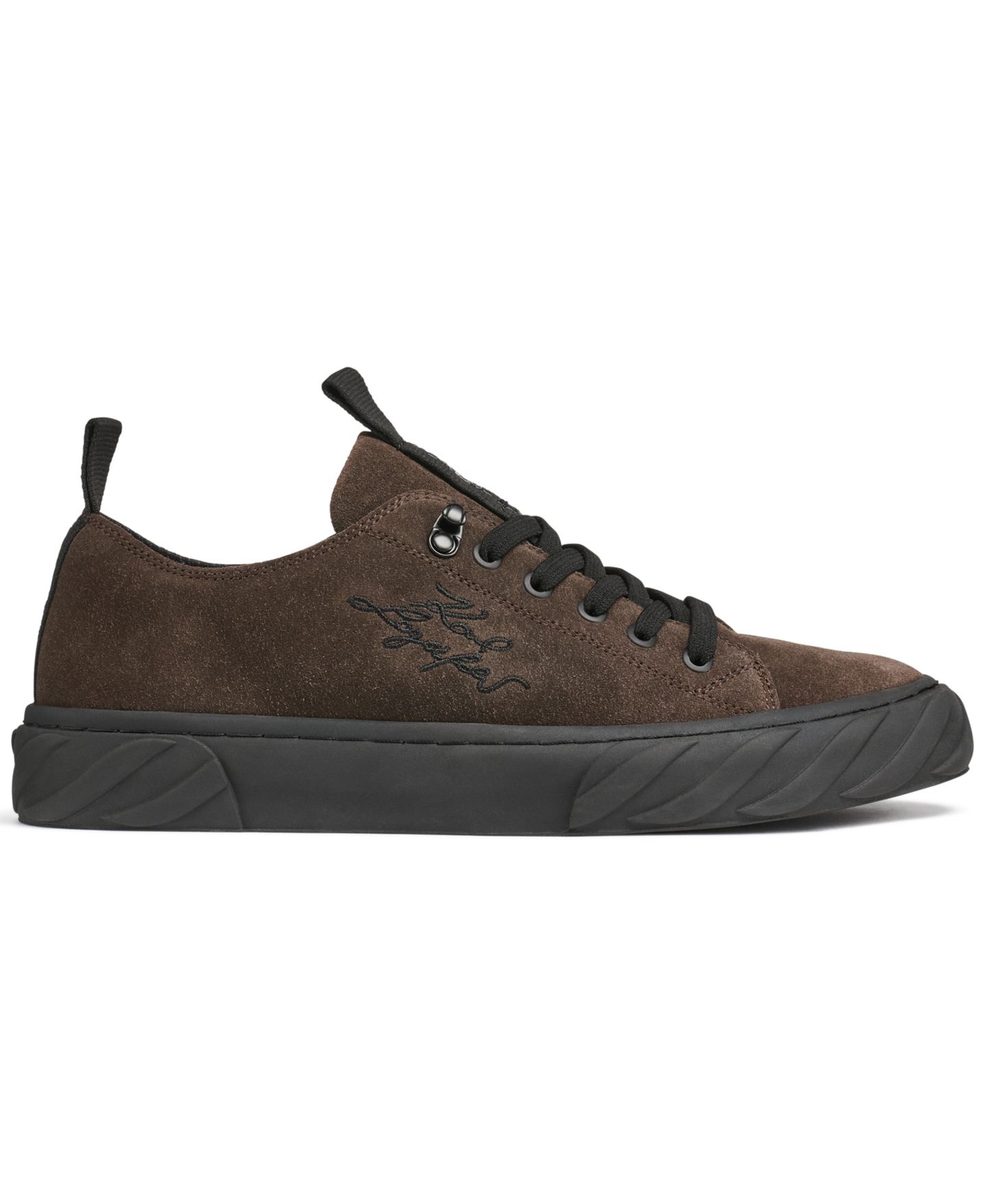 Мужские кроссовки KARL LAGERFELD PARIS Round Toe Low-Profile, цвет: Коричневый — фото 2