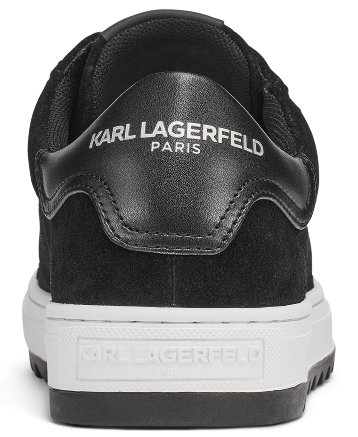 Karl Lagerfeld Men's Suede Logo Sneakers In Black