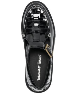 Women's Patent Leather Stone Street Platform Buckle Casual Shoes from Finish Line