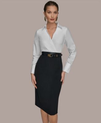 Petite Collared Midi Sheath Dress