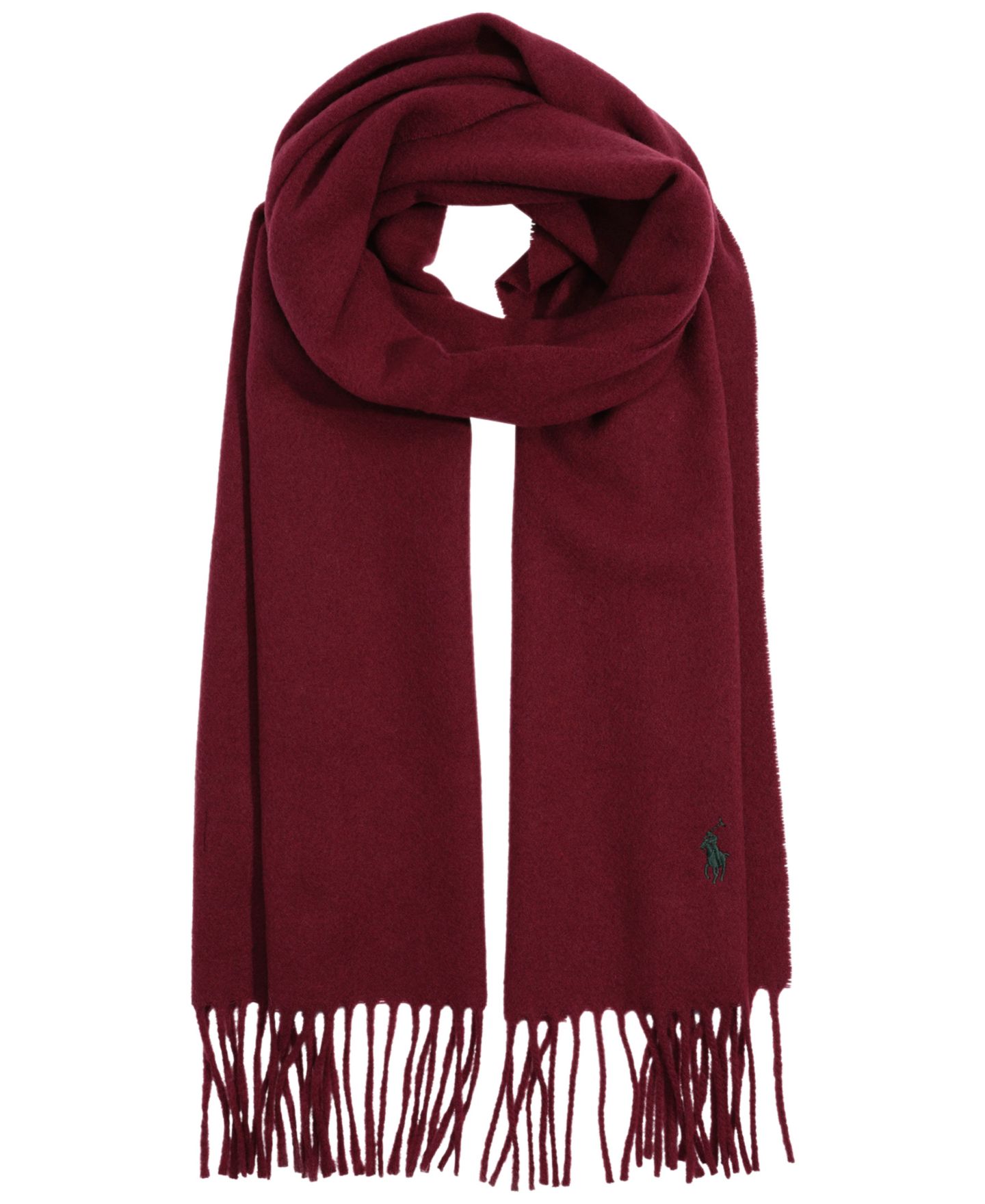 Мужские перчатки Polo Ralph Lauren Wool Muffler, цвет: Винный — фото 2