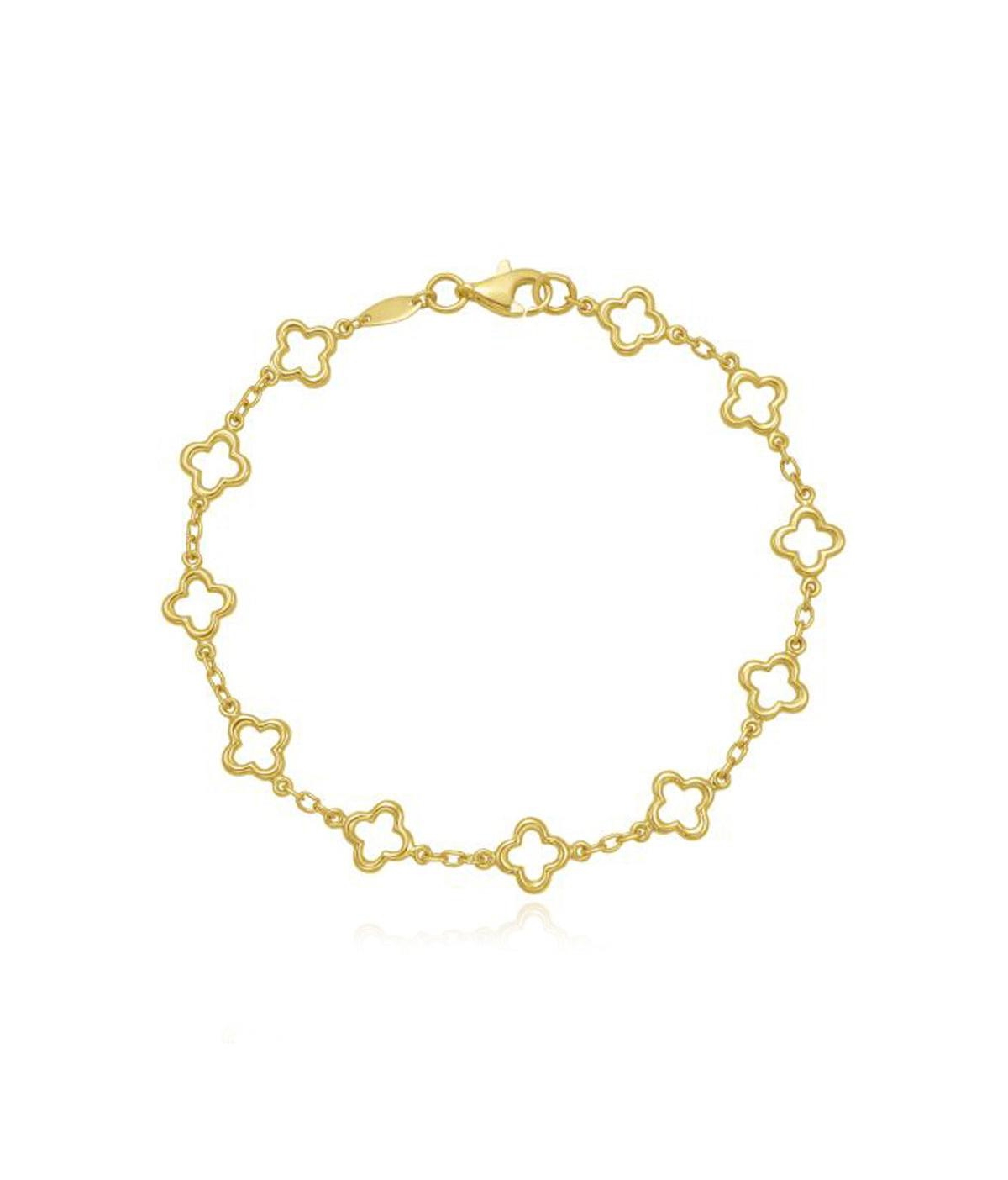 The Lovery Mini Open Clover Bracelet - Gold