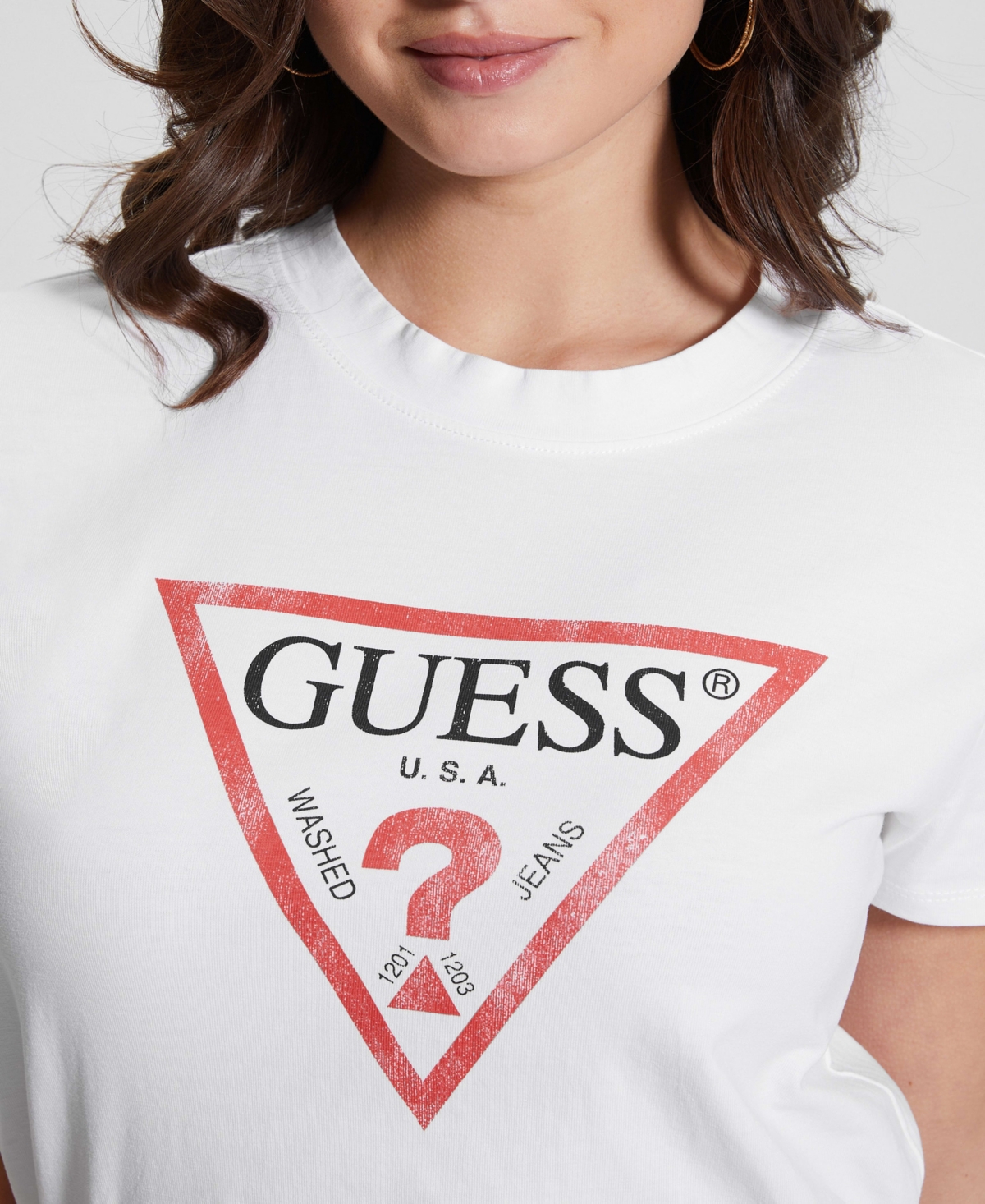 Guess Women's Classic Fit Organic Cotton Logo T-Shirt
