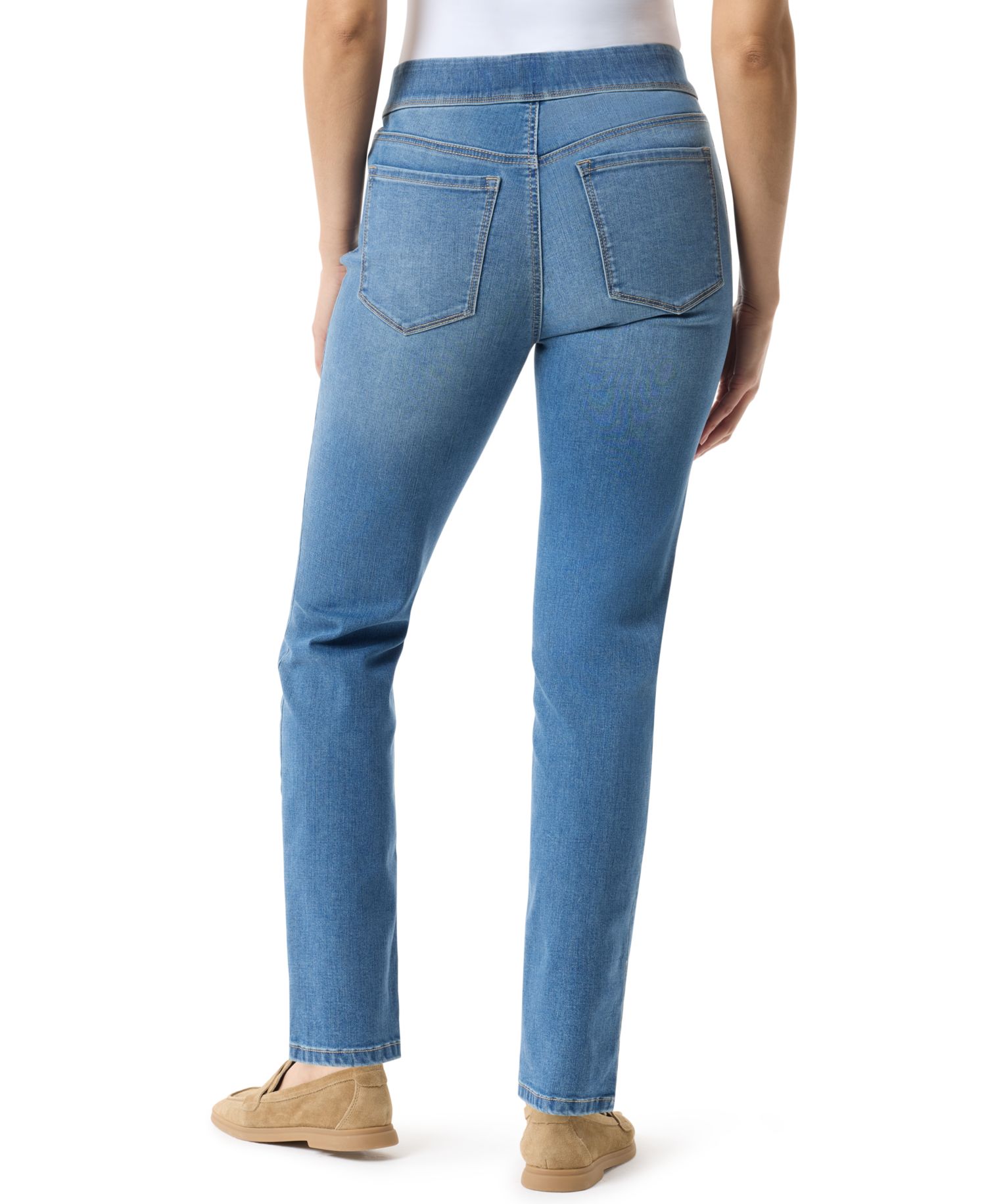 Women's Amanda High-Rise Straight Pull-On Jeans