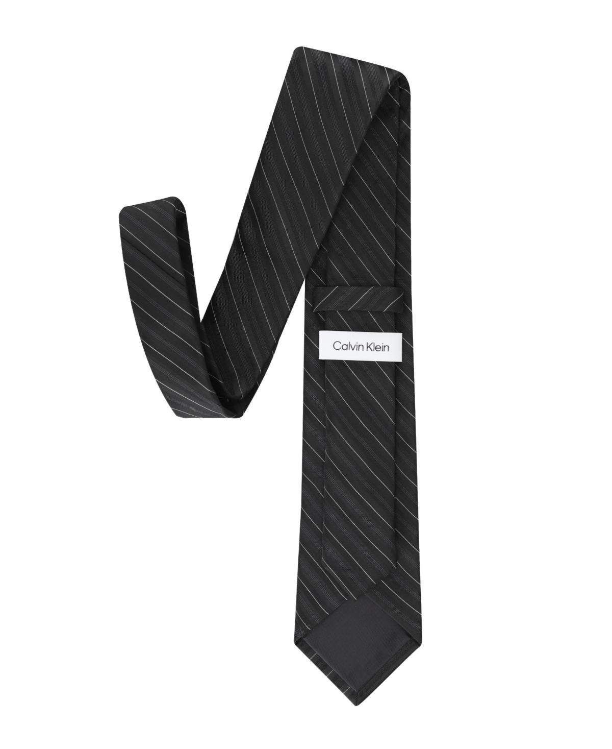 Calvin Klein Men's Seraphina Stripe Pattern Tie In Black