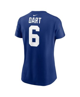 Women's Jaxson Dart Royal New York Giants Name Number T-Shirt
