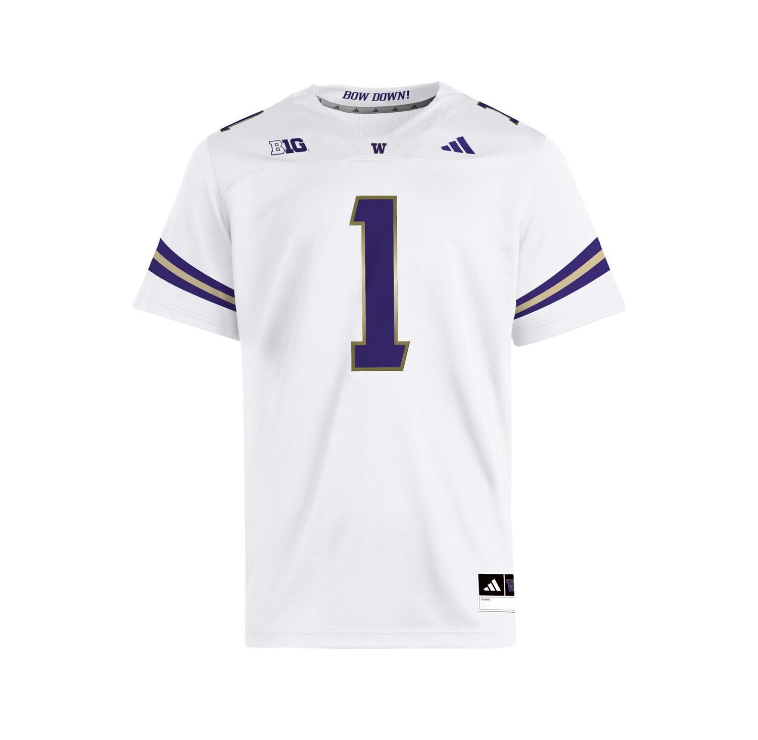 Men's 1 White Washington Huskies Premier Jersey