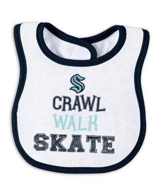 Baby Boys and Girls 2-Piece Seattle Kraken Sleep and Play Sleeper Set with Bib