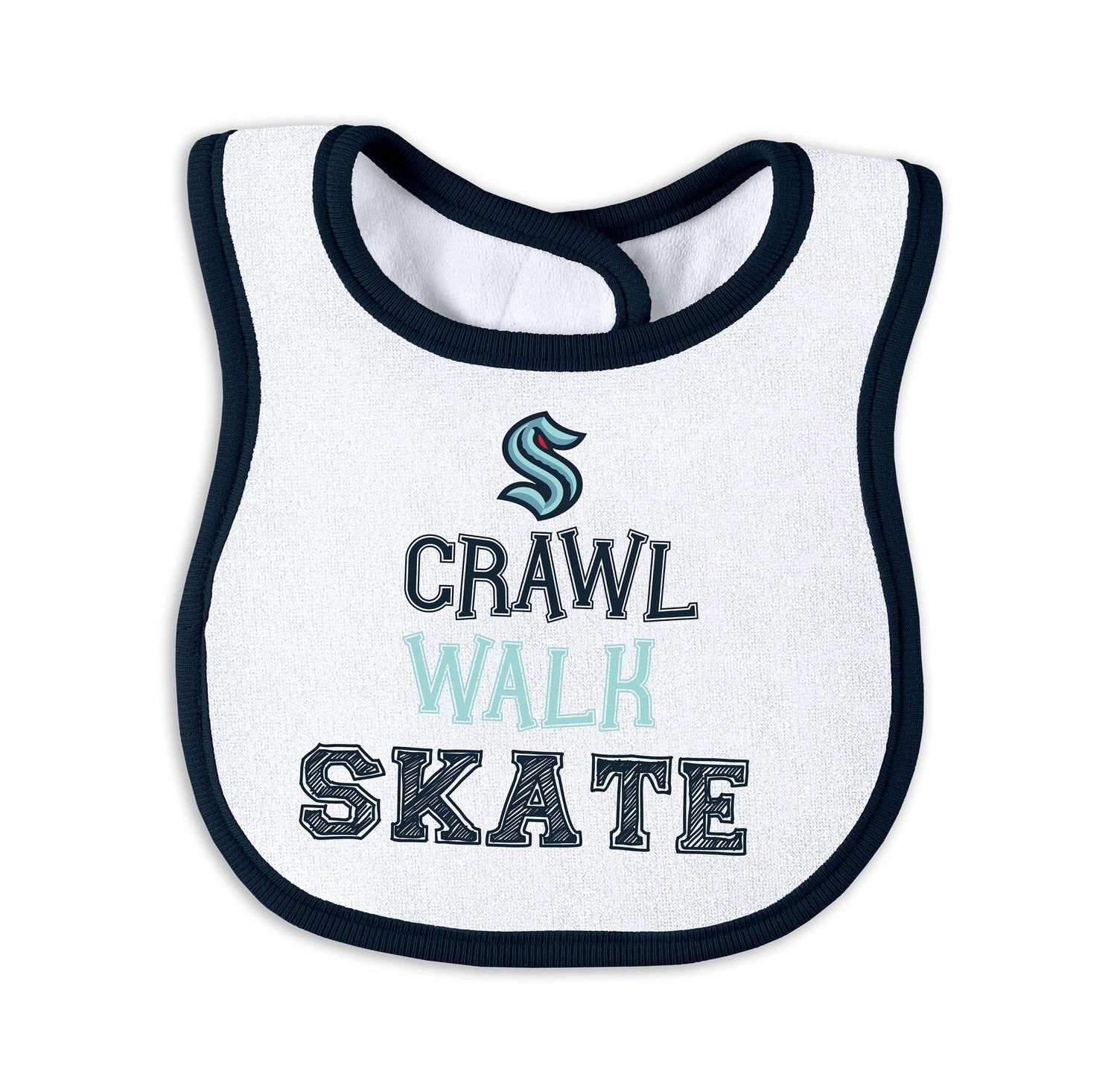 Baby Boys and Girls 2-Piece Seattle Kraken Sleep and Play Sleeper Set with Bib