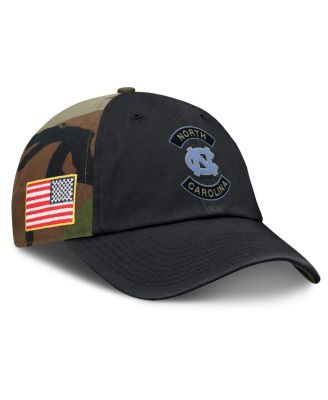 Men's Black/Camo North Carolina Tar Heels 2025 Military Appreciation Club Adjustable Hat