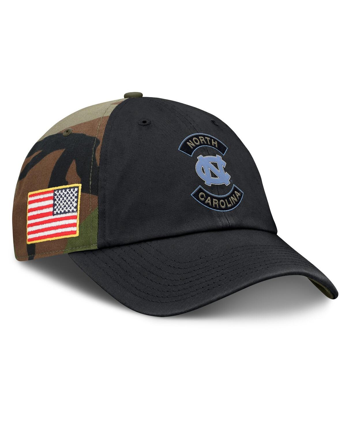 Jordan Men's Black/camo North Carolina Tar Heels 2025 Military Appreciation Club Adjustable Hat In Black