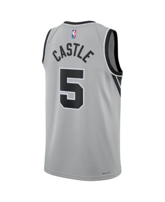 Men's and Women's Stephon Castle Silver San Antonio Spurs Swingman Jersey
