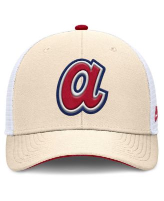 Men's Natural Atlanta Braves Cooperstown Collection Dri-FIT Rise Trucker Adjustable Hat