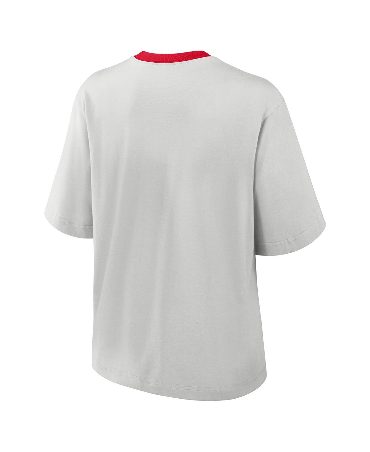 Nike Women's Gray Georgia Bulldogs Legacy Arch Script Boxy T-shirt In Gray