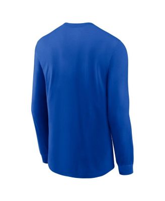 Men's Royal Kentucky Wildcats Legacy Arched Logo Long Sleeve T-Shirt