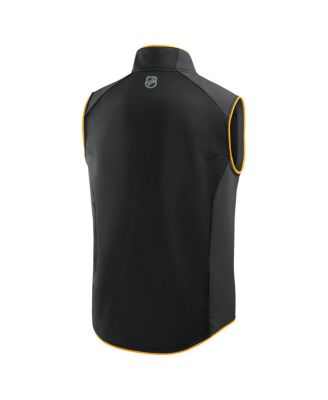 Men's Black Boston Bruins Authentic Pro Rink Full-Zip Vest