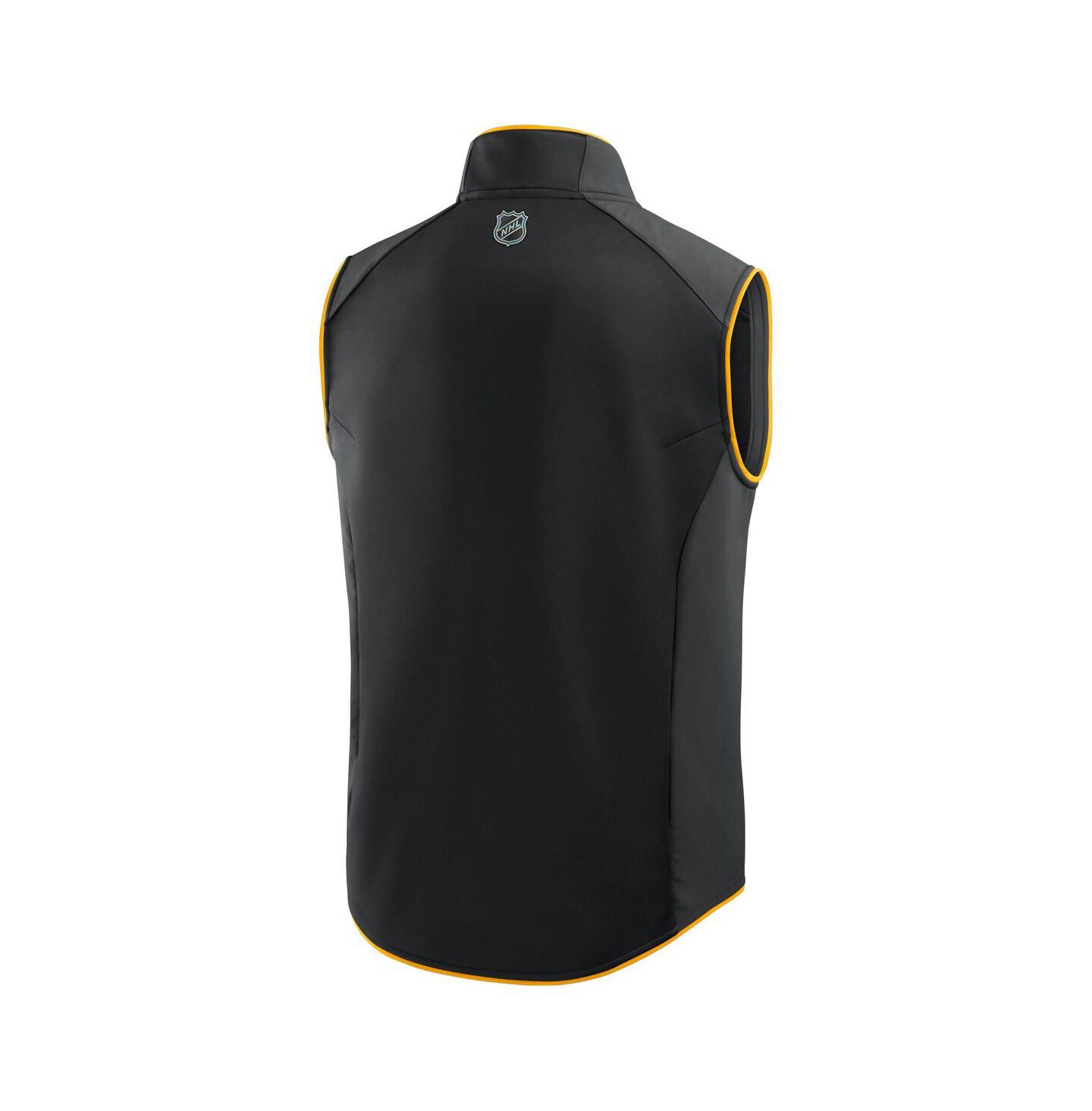 Мужской жилет Fanatics Black Boston Bruins Authentic Pro Rink Full-Zip Vest — фото 3