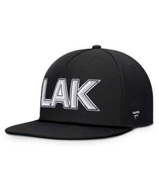 Men's Black Los Angeles Kings Authentic Pro Rink Team Code Snapback Hat