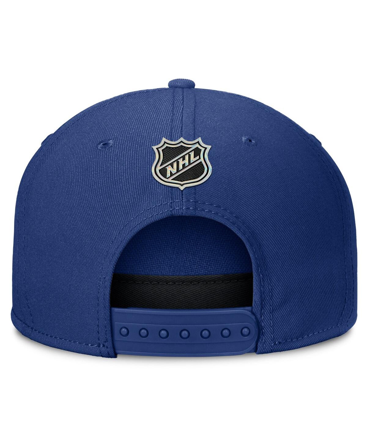 Fanatics Men's Blue Toronto Maple Leaf's Authentic Pro Rink Team Code Snapback Hat In Blue