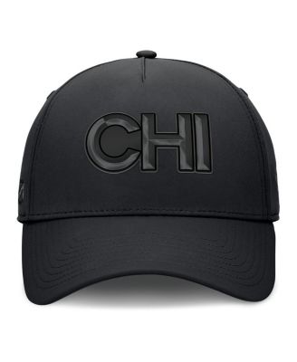 Men's Black Chicago Blackhawks Authentic Pro Road Team Code Flex Hat