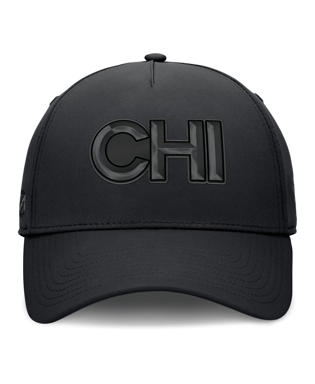Fanatics Men's Black Chicago Blackhawks Authentic Pro Road Team Code Flex Hat In Black