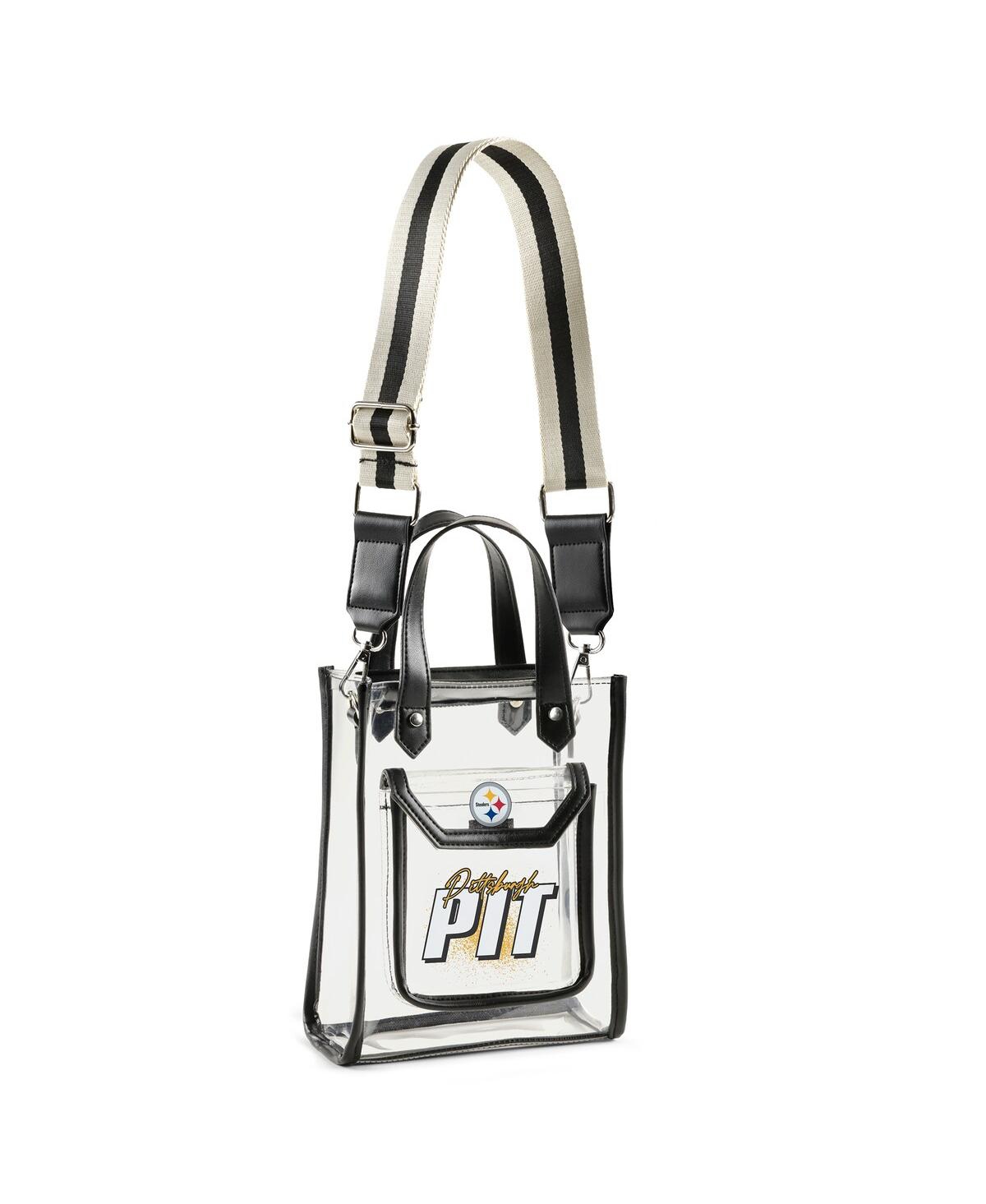 Wear By Erin Andrews Pittsburgh Steelers Clear Stadium Coin Pouch With Purse Crossbody In Transparent