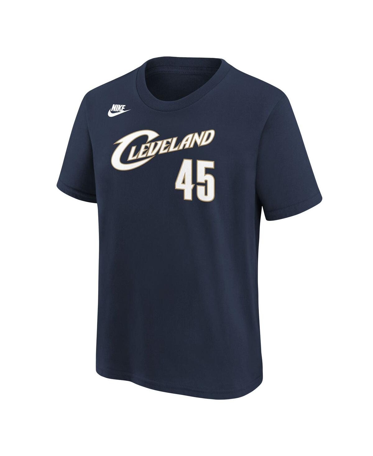 Nike Big Boys and Girls Donovan Mitchell Navy Cleveland Cavaliers Name Number T-Shirt