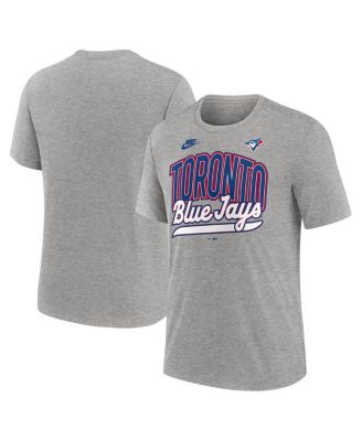 Nike - Men's Heather Gray Toronto Blue Jays Cooperstown Collection Retro Tri-Blend T-Shirt