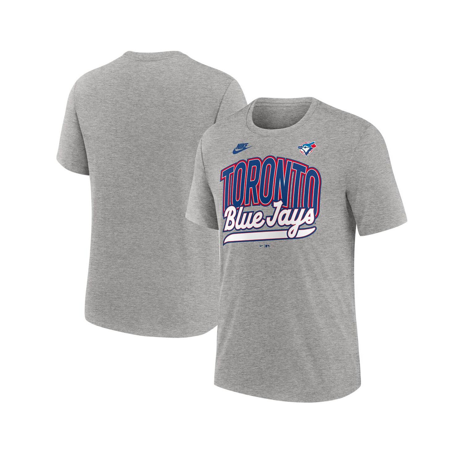 Men's Heather Gray Toronto Blue Jays Cooperstown Collection Retro Tri-Blend T-Shirt