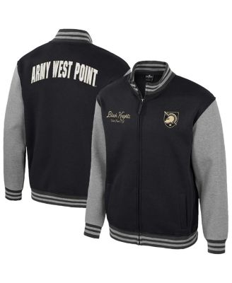 Colosseum - Men's Black Army Black Knights Ambi-Turner Full-Zip Varsity Jacket