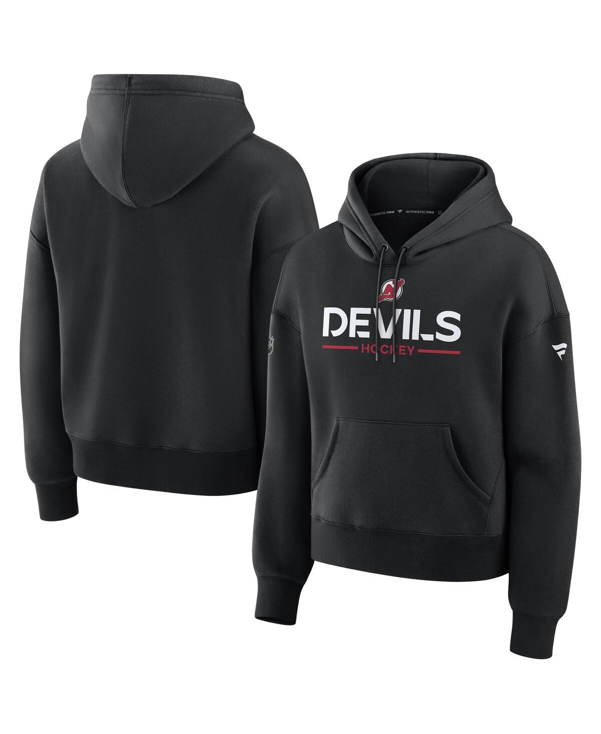 Fanatics Women's Black New Jersey Devils Authentic Pro Primary Pullover Hoodie In Black