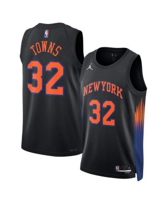 Jordan - Men's and Women's Karl-Anthony Towns Black New York Knicks Swingman Jersey