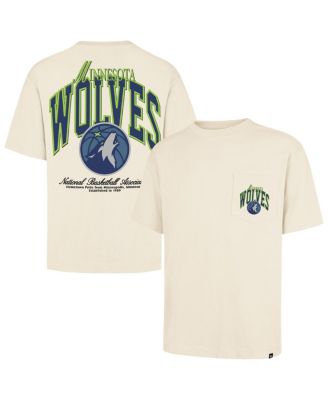 '47 Brand - Men's and Women's ' Cream Minnesota Timberwolves Crossover Collection Foundation Pocket T-Shirt