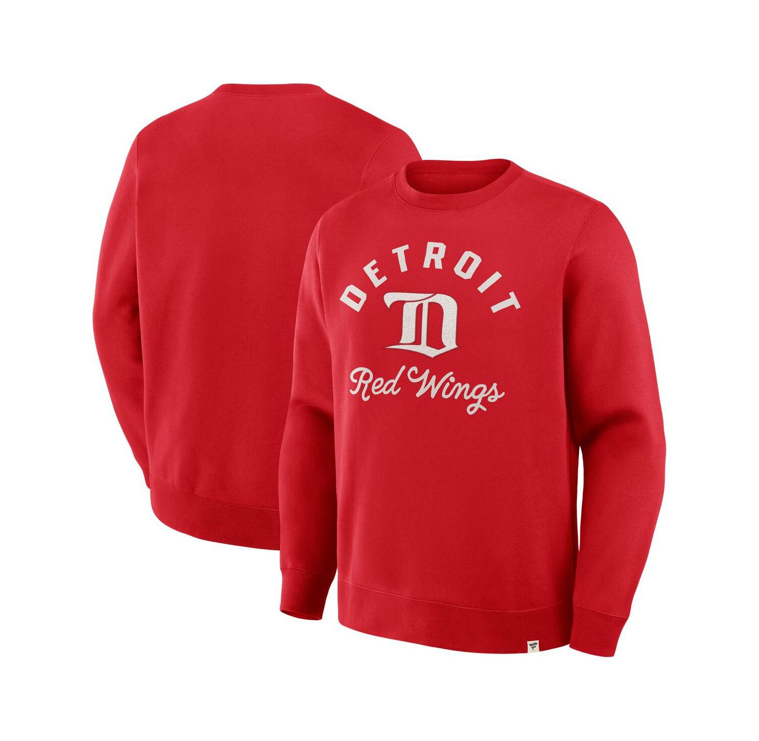 Men's Red Detroit Red Wings Vintage Stickler Sweatshirt