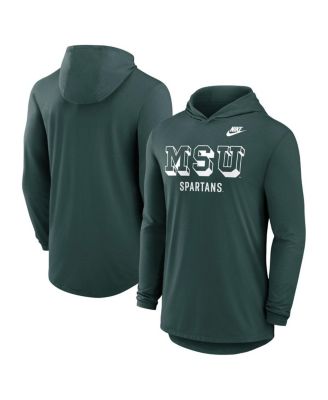 Nike - Men's Green Michigan State Spartans Legacy Tri-Blend Dri-FIT Long Sleeve Hoodie T-Shirt