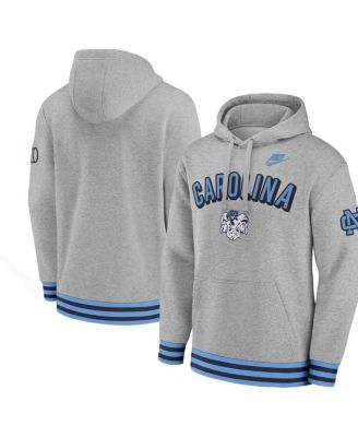 Nike - Men's Heather Gray North Carolina Tar Heels Legacy Retro Pullover Hoodie