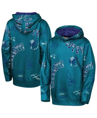 Outerstuff - Big Boys and Girls Teal Charlotte Hornets Moving Violation Hoodie
