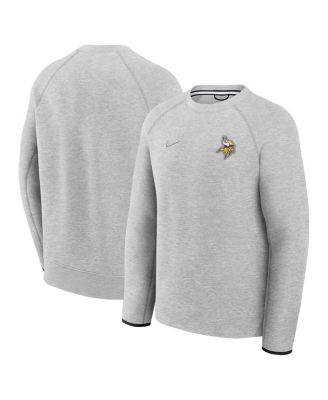 Nike - Men's Heather Gray Minnesota Vikings Tech Fleece Raglan Sweatshirt