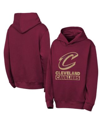 Outerstuff - Big Boys and Girls Wine Cleveland Cavaliers Back To The Basics Hoodie Sweatshirt
