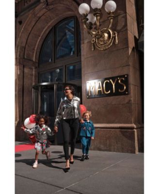 Plus Size Minnie Mouse Faux-Leather Jacket Embellished with Crystals by Swarovski&reg;, Macy's Exclusive