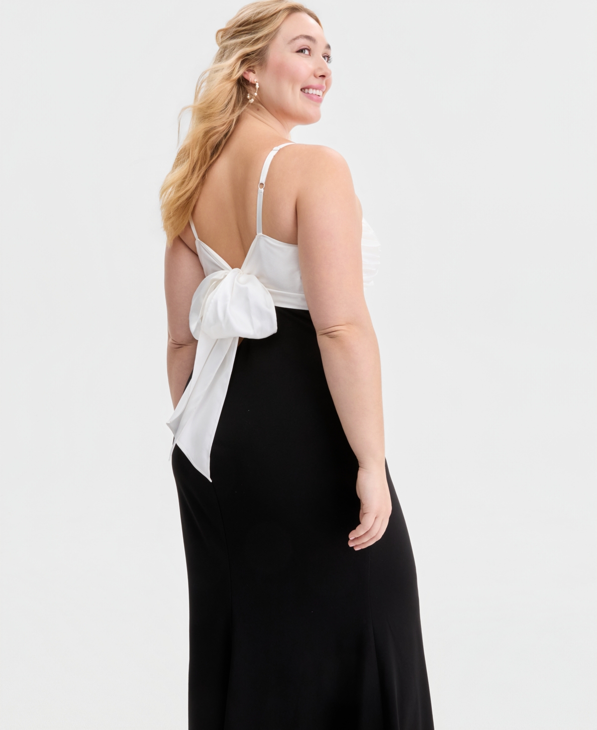 Created for Macy's, City Studios Trendy Plus Ruched-Bust Mermaid Gown